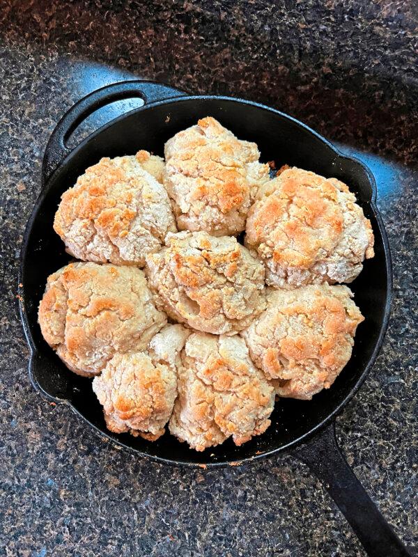A staple of the South, drop biscuits can be made quickly in a cast-iron pan and serve as a delicious base for all kinds of sandwiches. (Gretchen McKay/Pittsburgh Post-Gazette/TNS)