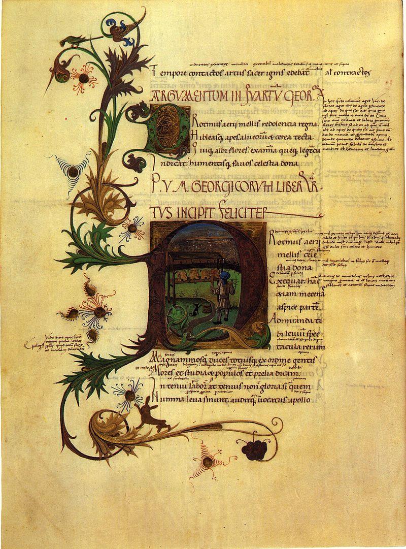 Fourth book of Virgil’s "Georgics" in the manuscript "Biblioteca Apostolica Vaticana," 1632. (Public Domain)