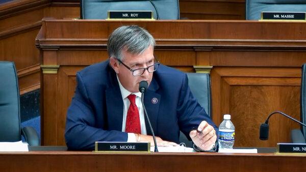 Rep. Barry Moore (R-Ala.) takes part in a House hearing on Sept. 20, 2023. (House Judiciary Committee/Screenshot via NTD)