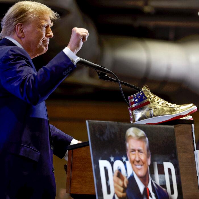 Trump Makes Surprise Appearance to Launch Sneaker Line
