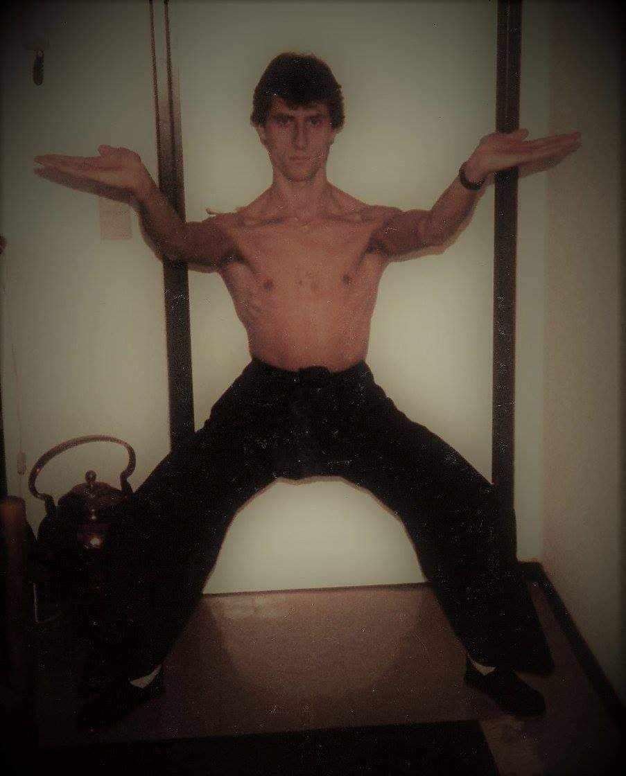 A vintage photo of Ronald Galland practicing martial arts in the 1980s. (Courtesy of Ronald Galland)