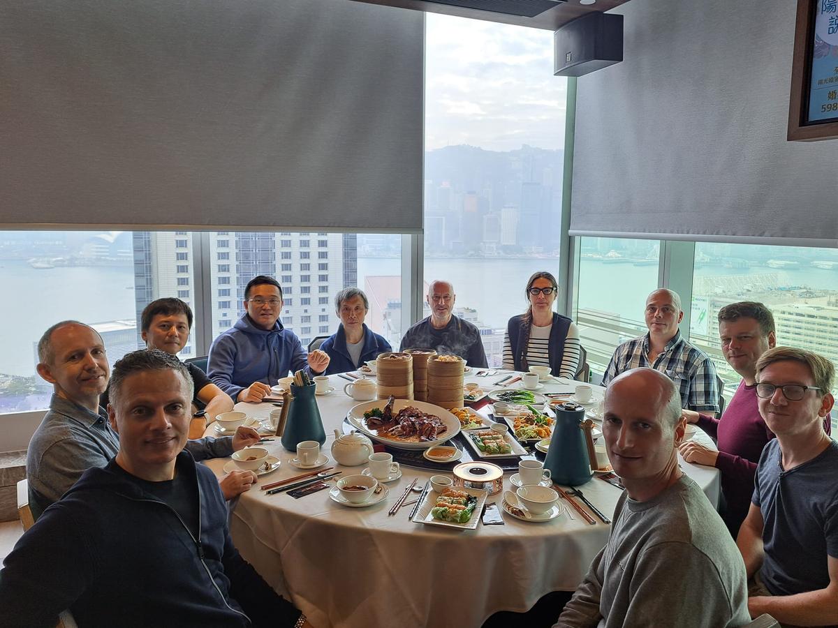 On Dec. 30, 2023, Ronald Galland, his wife, and students met with Master Cheng-Wai Chung of the Lee Gar Gao Sect for lunch in Hong Kong. (Courtesy of Ronald Galland)