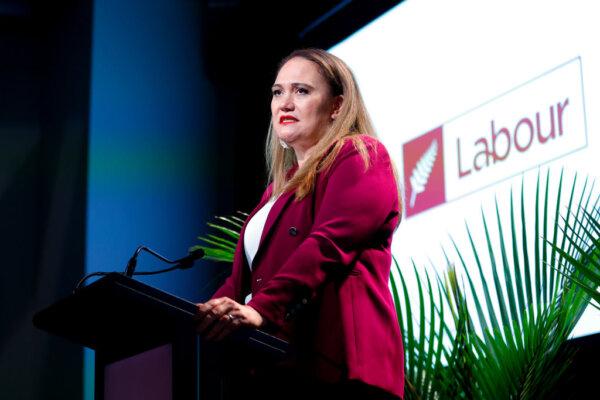 Labour MP Carmel Sepuloni speaks during the Labour Party Congress at Te Papa in Wellington, New Zealand. (Hagen Hopkins/Getty Images)