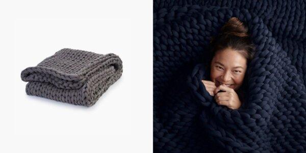 Bearaby Hand-Knit Weighted Blanket