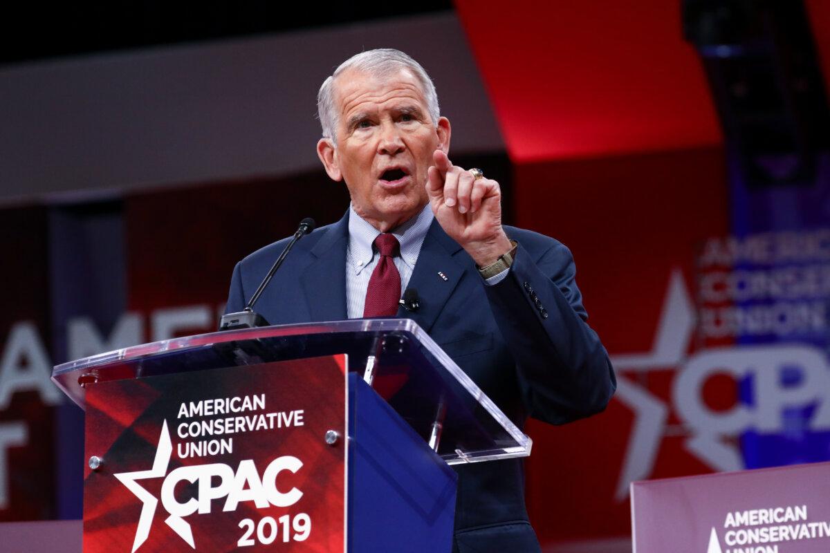 Retired Lt. Col. Oliver North from the National Rifle Association at the CPAC convention in National Harbor, Md., on Feb. 28, 2019. (Samira Bouaou/The Epoch Times)