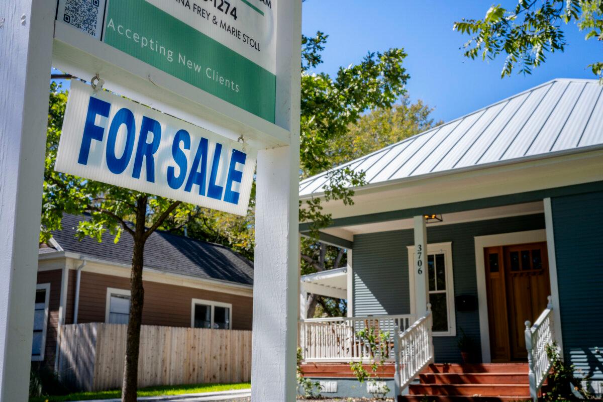 A home up for sale in Austin, Texas, on Oct. 16, 2023. (Brandon Bell/Getty Images)