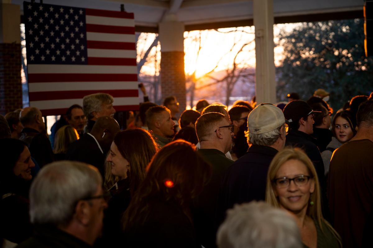 Supporters of Republican presidential candidate and former U.N. Ambassador Nikki Haley attend a campaign event at Clemson University in Clemson, S.C., on Feb. 20, 2024. (Madalina Vasiliu/The Epoch Times)