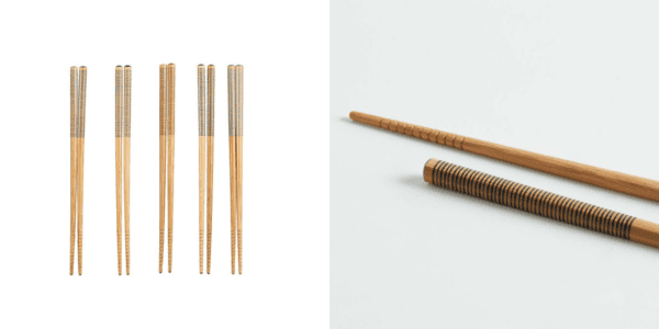 Crate & Barrel Striped Bamboo Chopsticks