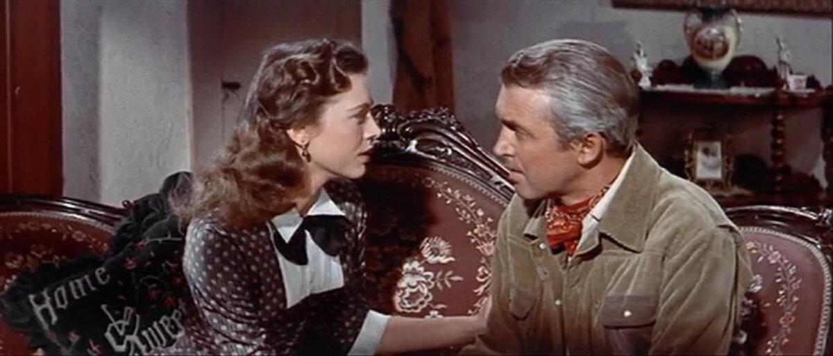 Barbara Waggoman (Cathy O'Donnell) and Will Lockhart (James Stewart), in “The Man From Laramie.” (Columbia Pictures)