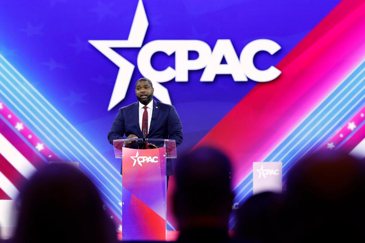 Rep. Byron Donalds (R-Fla) speaks during the Conservative Political Action Conference (CPAC) at Gaylord National Resort Hotel And Convention Center on Feb. 22, 2024 in National Harbor, Md. (Anna Moneymaker/Getty Images)