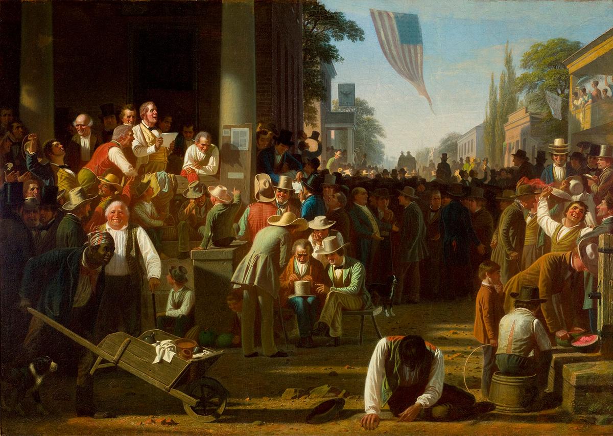 "The Verdict of the People," 1854–1855, by George Caleb Bingham. Oil on canvas; 46 inches by 55 inches. Saint Louis Art Museum, Missouri. (Public Domain)