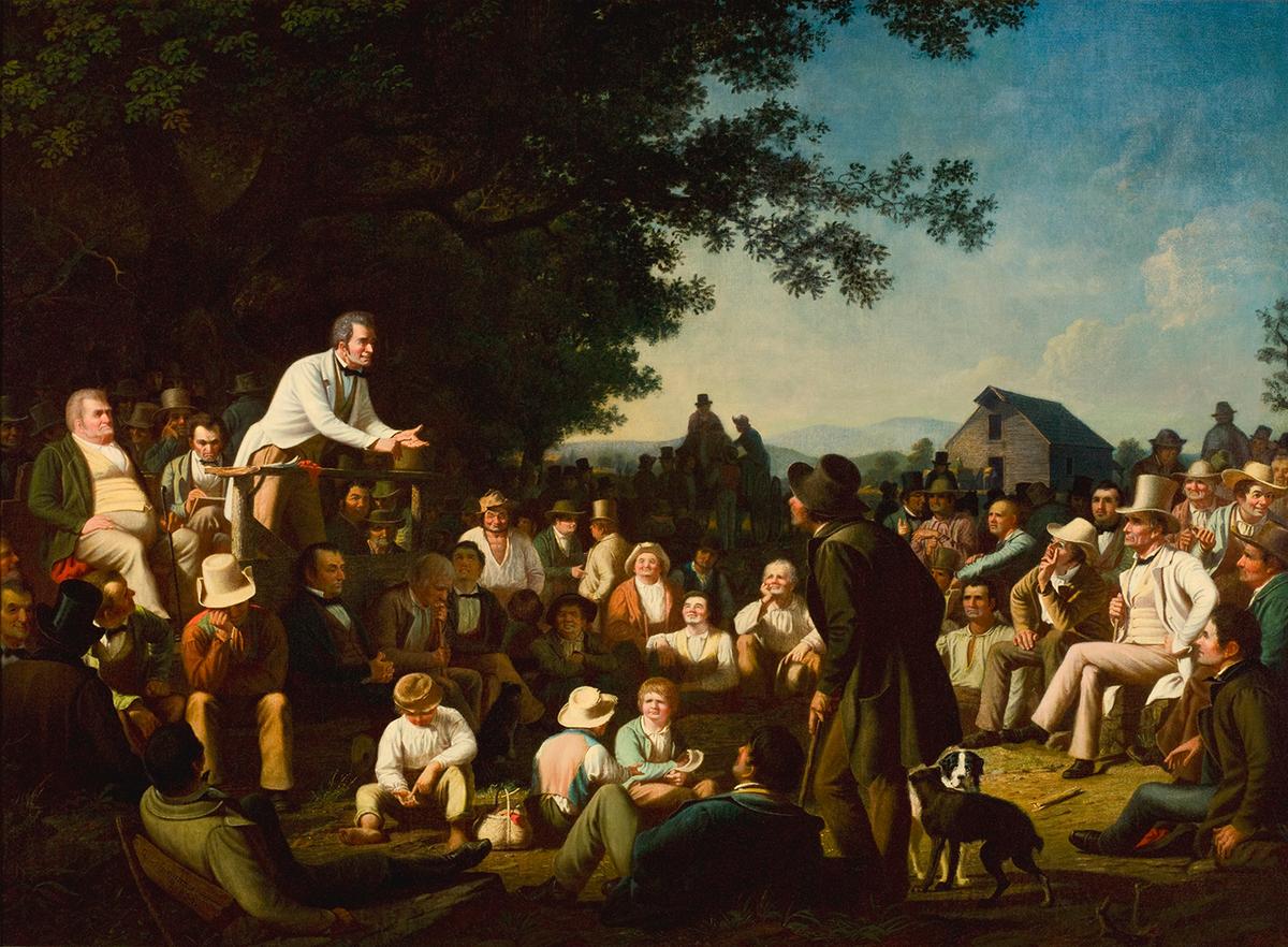 "Stump Speaking,"1853–1854, by George Caleb Bingham. Oil on canvas; 42 1/2 inches by 58 inches. Saint Louis Art Museum, Missouri. (Public Domain)