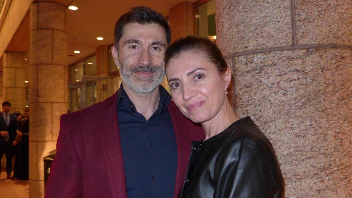 Mihai and Livia Vrasmasu attended Shen Yun's evening performance at the Adrienne Arsht Center for the Performing Arts on Feb. 22, 2024. (Linda Jiang/The Epoch Times)