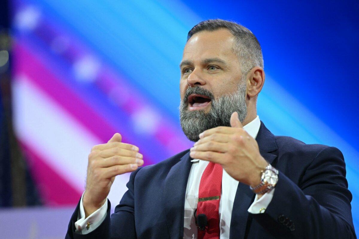 Rep. Cory Mills, Republican of Florida, speaks during the annual Conservative Political Action Conference (CPAC) meeting in National Harbor, Md., on Feb. 23, 2024 (Mandel Ngan /AFP via Getty Images)