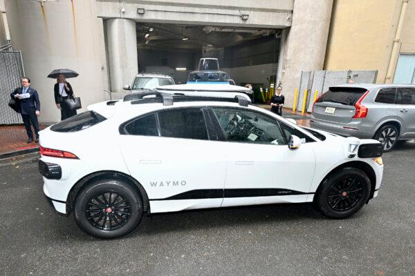 A Waymo driverless car in San Francisco on Feb. 20, 2024. (Steve Jennings/Getty Images)
