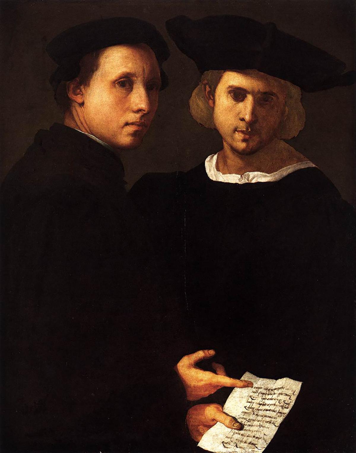 “Portrait of Two Friends,” circa 1522, by Pontormo. (Public Domain)