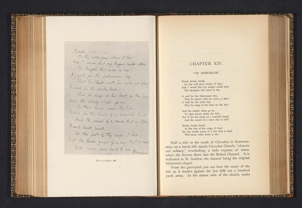 Photo production of Tennyson's poem "In Memoriam," circa 1887 to 1897. Rijksmuseum, Amsterdam. (Public Domain)