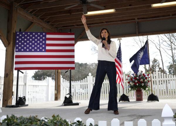 Republican presidential candidate former U.N. Ambassador Nikki Haley speaks during a campaign event on Feb. 23, 2024, in Moncks Corner, S.C. South Carolina held its Republican primary on Feb. 24. (Photo by Justin Sullivan/Getty Images)