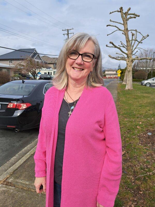 Heather Maahs, a board of education trustee with the Chilliwack School District, is seen in Chilliwack, B.C., on Feb. 23, 2024. Ms. Maahs, first elected in 2008, is currently the longest-serving trustee in the school district. (Jeff Sandes/The Epoch Times)
