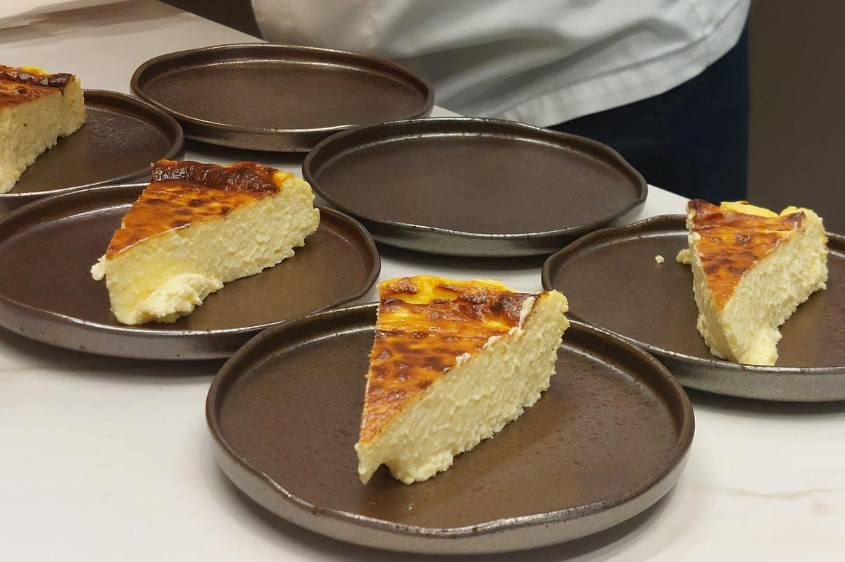 Basque cheesecake is often served at room temperature, to retain its fluffy lightness. (Kevin Revolinski)