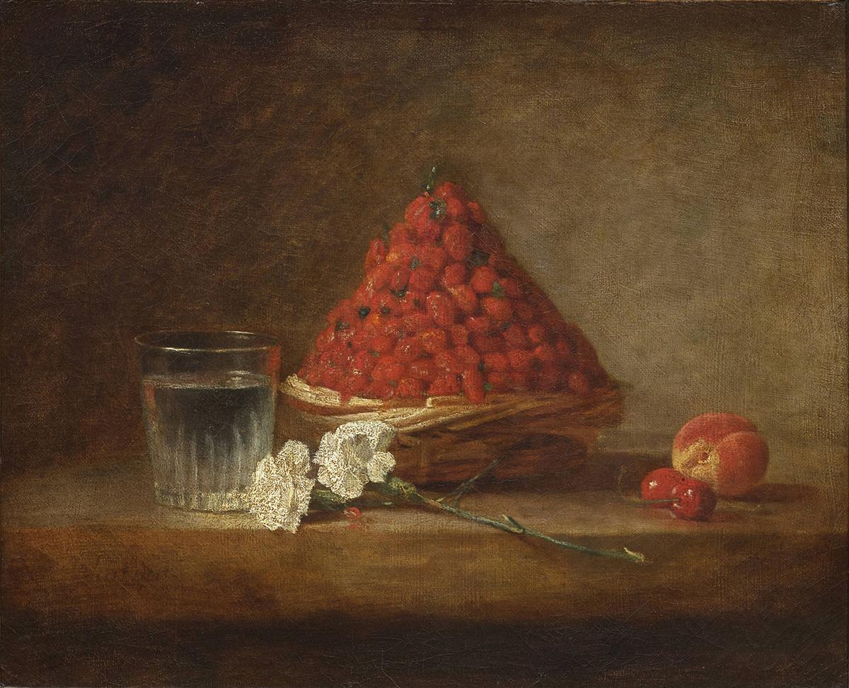 "The Basket of Wild Strawberries," circa 1761, by Jean-Baptiste-Siméon Chardin. Oil on canvas; 15 inches by 18 inches. Private collection. (Public Domain)