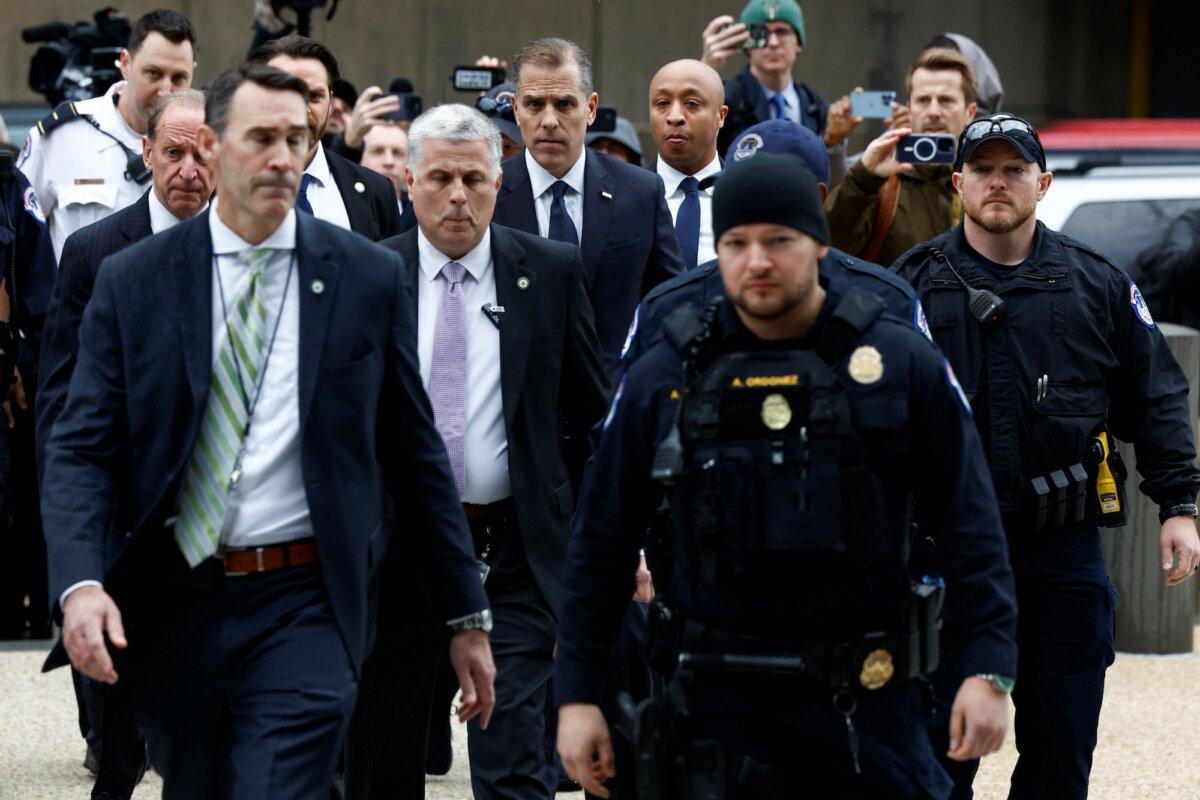 Hunter Biden, son of U.S. President Joe Biden, arrives for a closed deposition at the O'Neill House Office Building in Washington, on Feb. 28, 2024. (Evelyn Hockstein/Reuters)