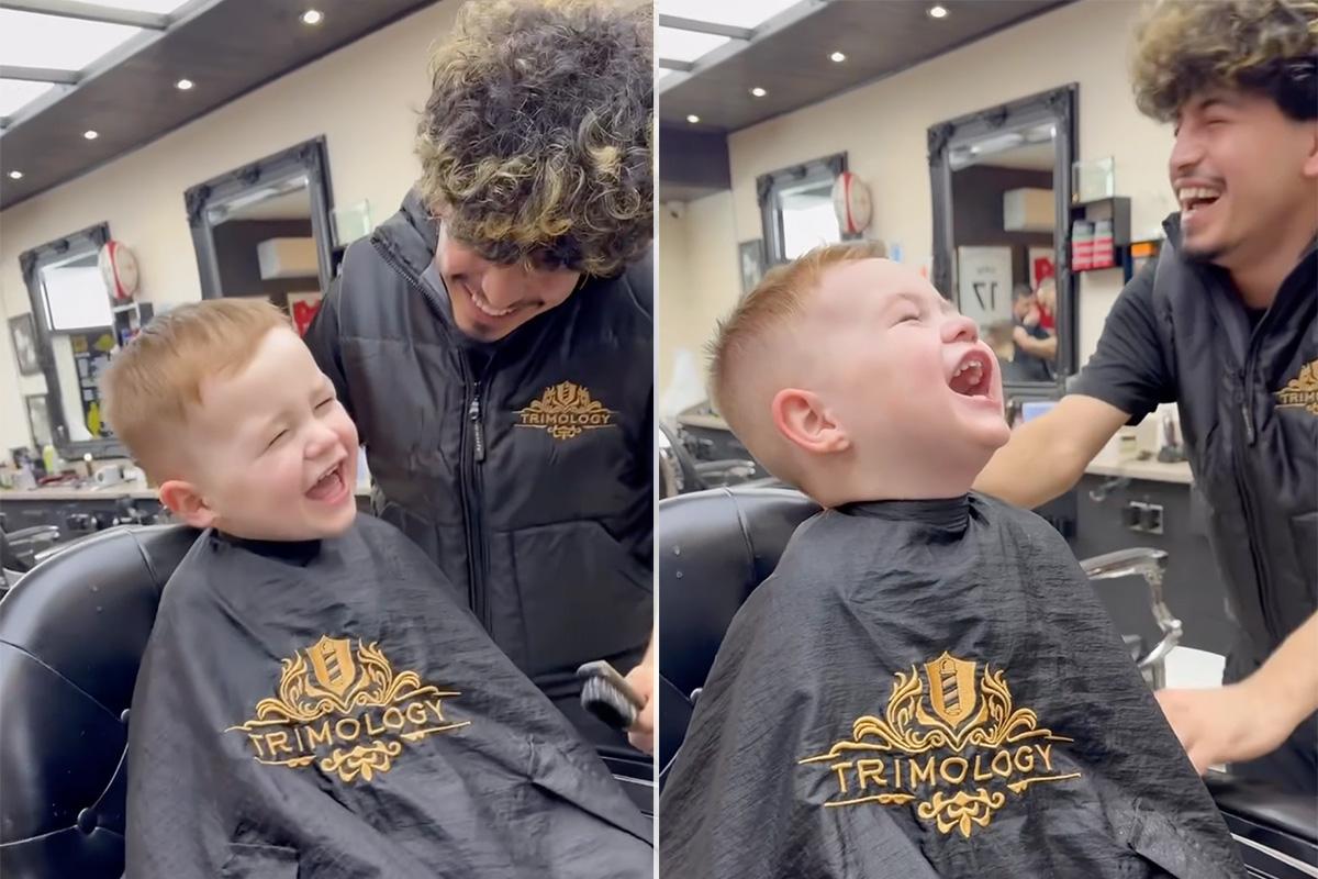 Mason at his barber shop. (Screenshot/Viralhog)