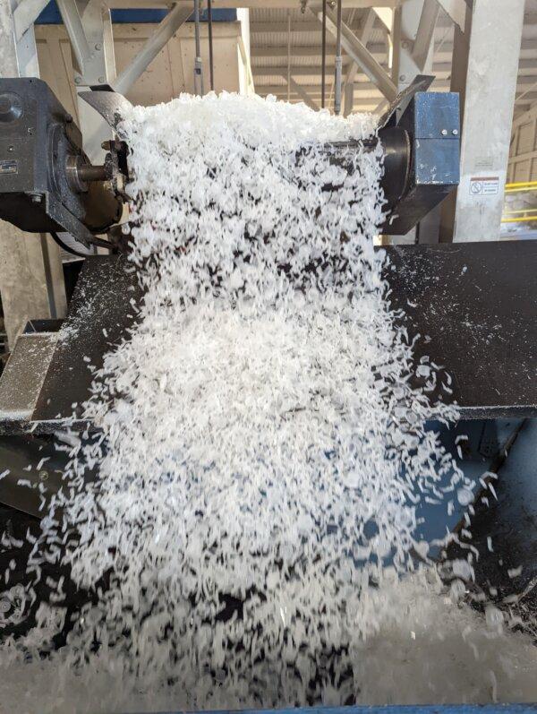 Plastic scrap is being processed at Arizona Pacific Plastics. (Courtesy of Michael Lipton)