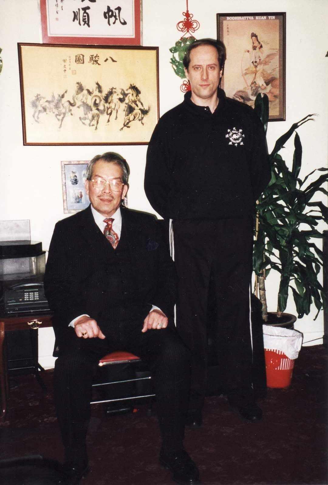 Ronald Galland (L) was photographed in the 1990s with his master Chung Kang Yau (R), who passed away in 1999. (Courtesy of Ronald Galland)
