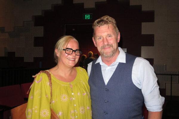Jason McKoy and wife Nadia Friso attend Shen Yun Performing Arts at the Ulumbarra Theatre in Bendigo, Australia, on March 1, 2024. (Beatrice Li/The Epoch Times)