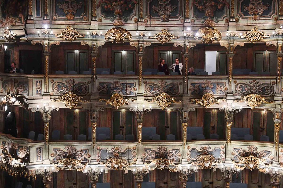 A view of spectator boxes at the Margravial Opera House in Bayreuth. (Christof Stache/AFP via Getty Images)