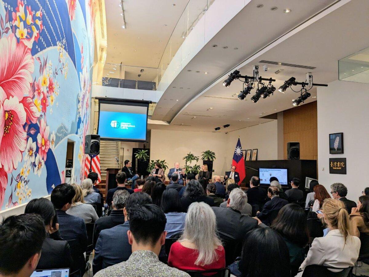 Attendees at a panel highlighting Chinese election interference efforts during Taiwan's presidential elections, in New York, on Feb. 28, 2024. (Courtesy of Taipei Economic and Cultural Office)