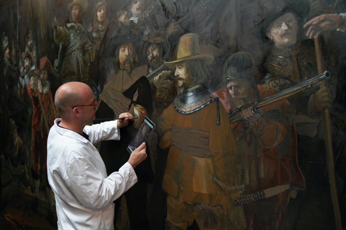 In 2021, Nard Kwast joined a team of experts in the Dutch television series "The Secret of the Master." Together they re-created Rembrandt's original painting "The Night Watch." (Courtesy of Nard Kwast)