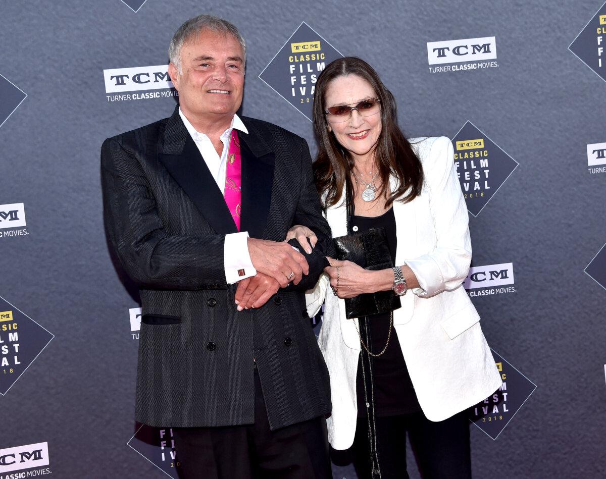 Leonard Whiting (L) and Olivia Hussey attend the 50th Anniversary World Premiere Restoration of 'The Producers' presented as the Opening Night Gala of the 2018 TCM Classic Film Festival at the TCL Chinese theatre in Hollywood, Calif., on April 26, 2018. (Chris Delmas/AFP via Getty Images)