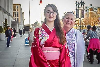 Abigail and Temyko Clardy attended Shen Yun Performing Arts at the Stifel Theatre in St. Louis, Mo., on March 2, 2024. (Weiyong Zhu/The Epoch Times)