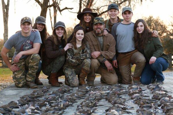 The Harris family at the first dove hunt of the year. (Courtesy of Stacy Lyn Harris)
