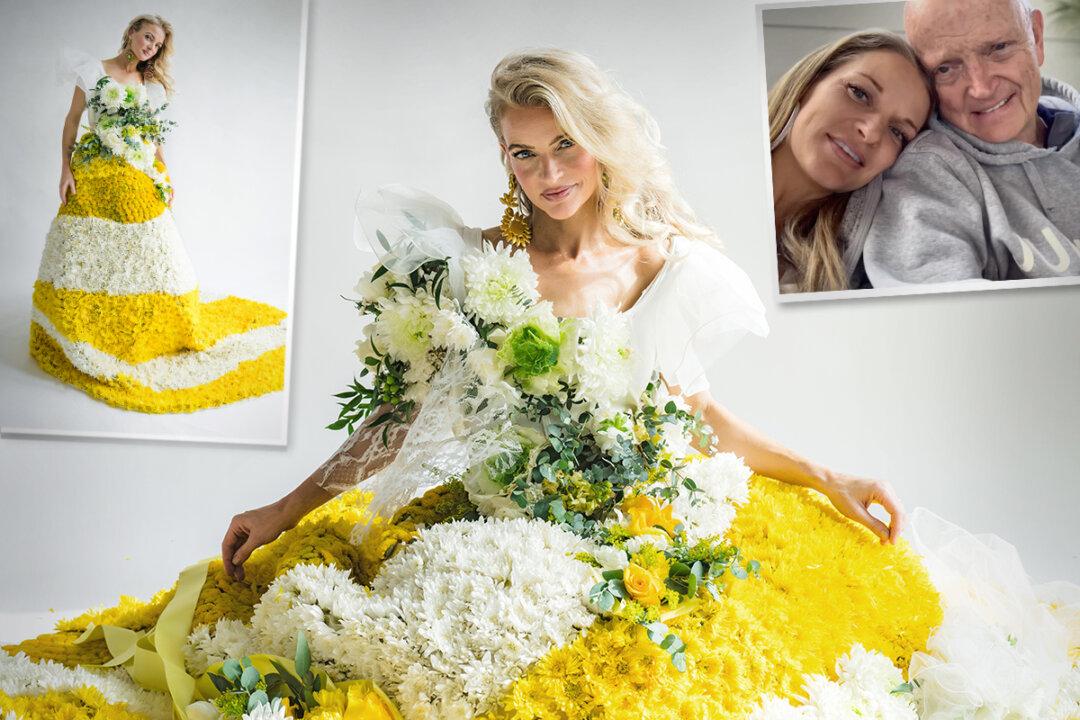 ‘It Was a Sweet Experience’: Daughter Pays Tribute to Her Late Florist Father by Creating a Dress From His Funeral Flowers