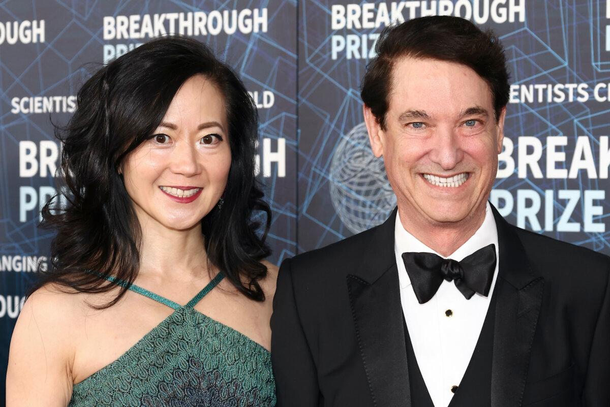 Angela Chao and Jim Breyer at the Ninth Breakthrough Prize Ceremony at the Academy Museum of Motion Pictures in Los Angeles on April 15, 2023. (Tommaso Boddi/Getty Images for Breakthrough Prize)