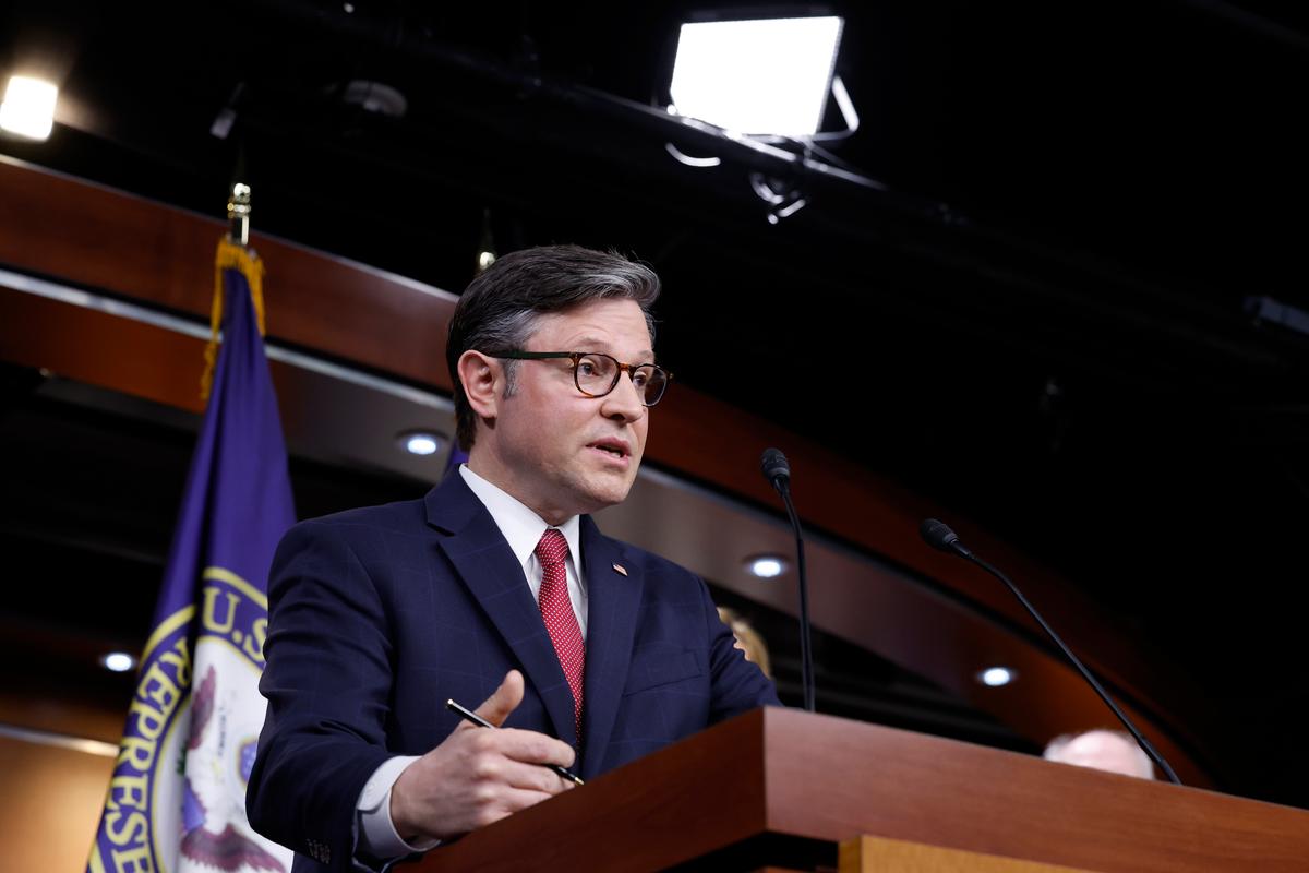 ‘We Like That Rematch’ Speaker Johnson Says With 2024 Shaping up to Another Biden–Trump Contest