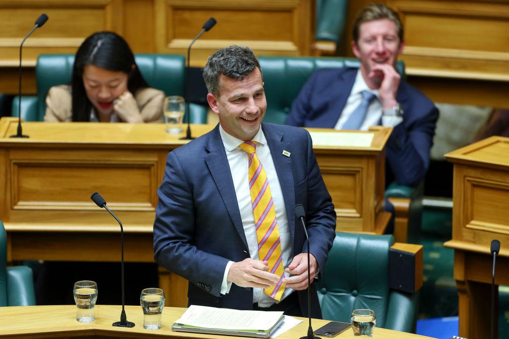 ACT Leader David Seymour speaks during question time at Parliament in Wellington, New Zealand on March 6, 2024. (Hagen Hopkins/Getty Images)