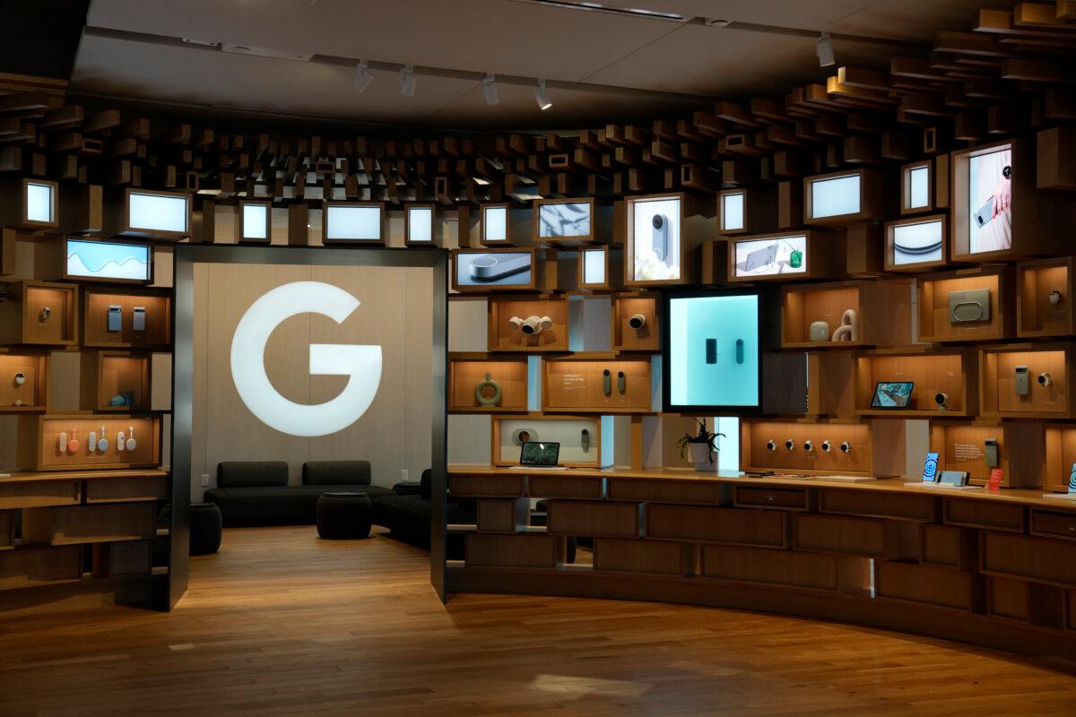 Items are displayed in the Google Store at the Google Visitor Experience in Mountain View, Calif., on Oct. 11, 2023. (AP Photo/Eric Risberg, File)