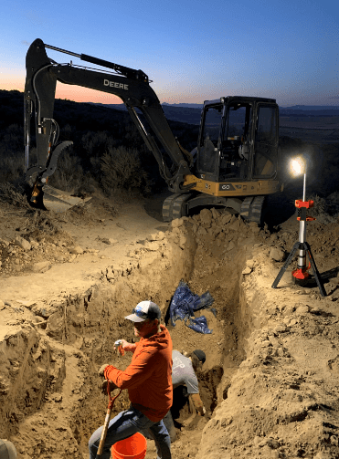 Special Agents with Homeland Security Investigations working with Washington State Police to exhume remains on Sept. 13, 2023. (Courtesy of the United States Attorney's Office)
