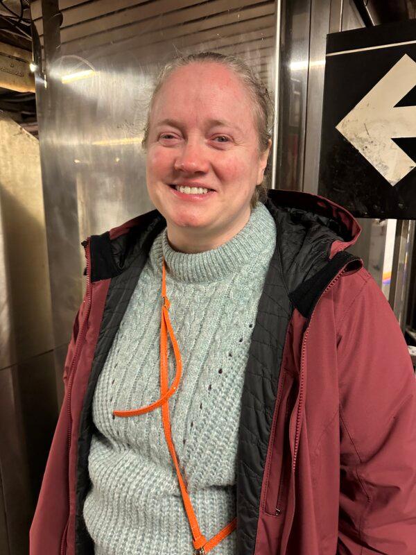 Lisa Koss, 50, said she doesn't believe additional law enforcement will change crime on the New York City subway, in New York City on March 6, 2024. (Juliette Fairley/The Epoch Times)