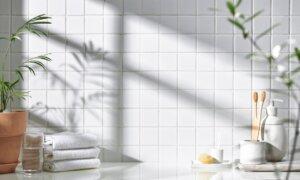 Remove Dark Mildew Stains on Grout