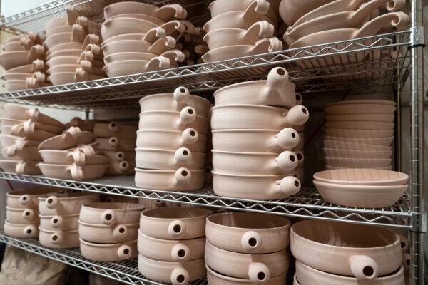 Flameware pottery items ready for glaze at Clay Coyote in Hutchinson, Minnesota, Friday, Jan. 26, 2024. (Leila Navidi/Minneapolis Star Tribune/TNS)