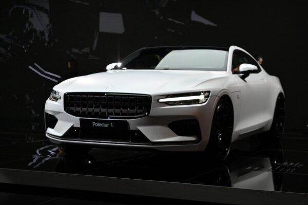 A Polestar 1 car is seen during the 19th Shanghai International Automobile Industry Exhibition in Shanghai, China, on April 20, 2021. (Hector Retamal/AFP via Getty Images)