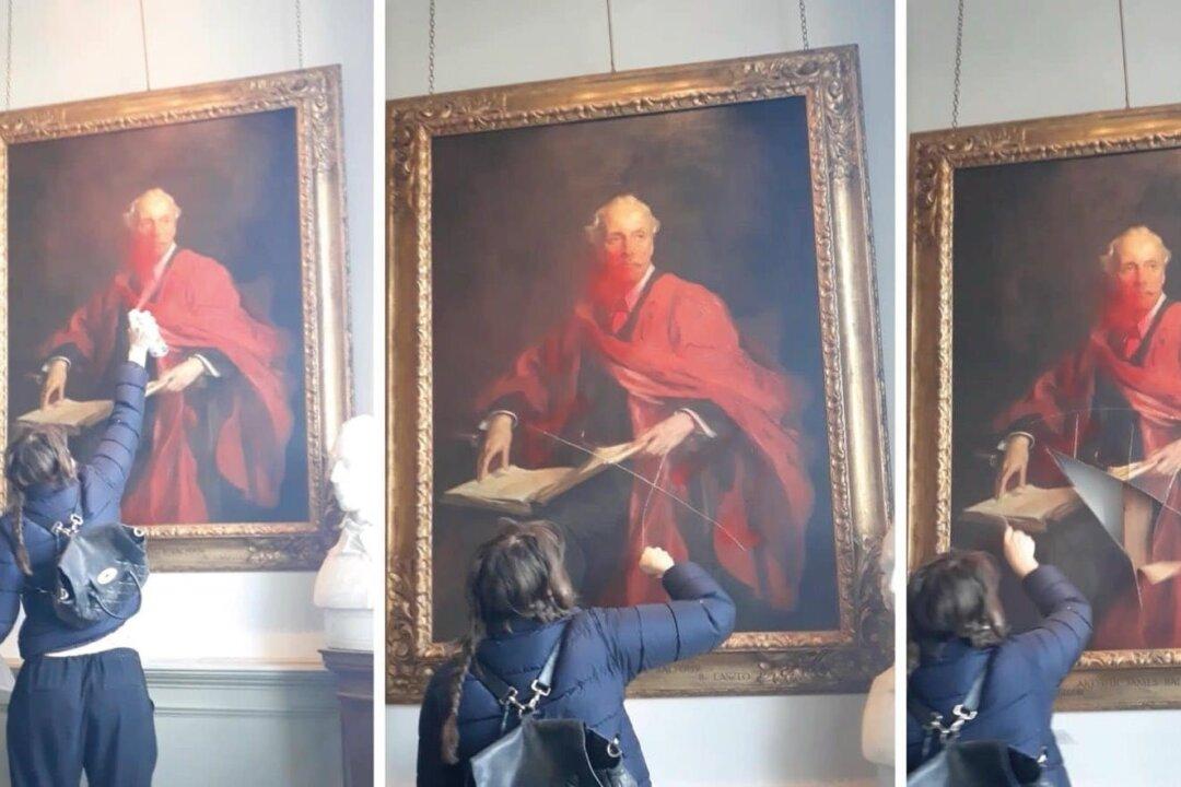 Palestine Action Activist Destroys Historic Painting of Lord Balfour