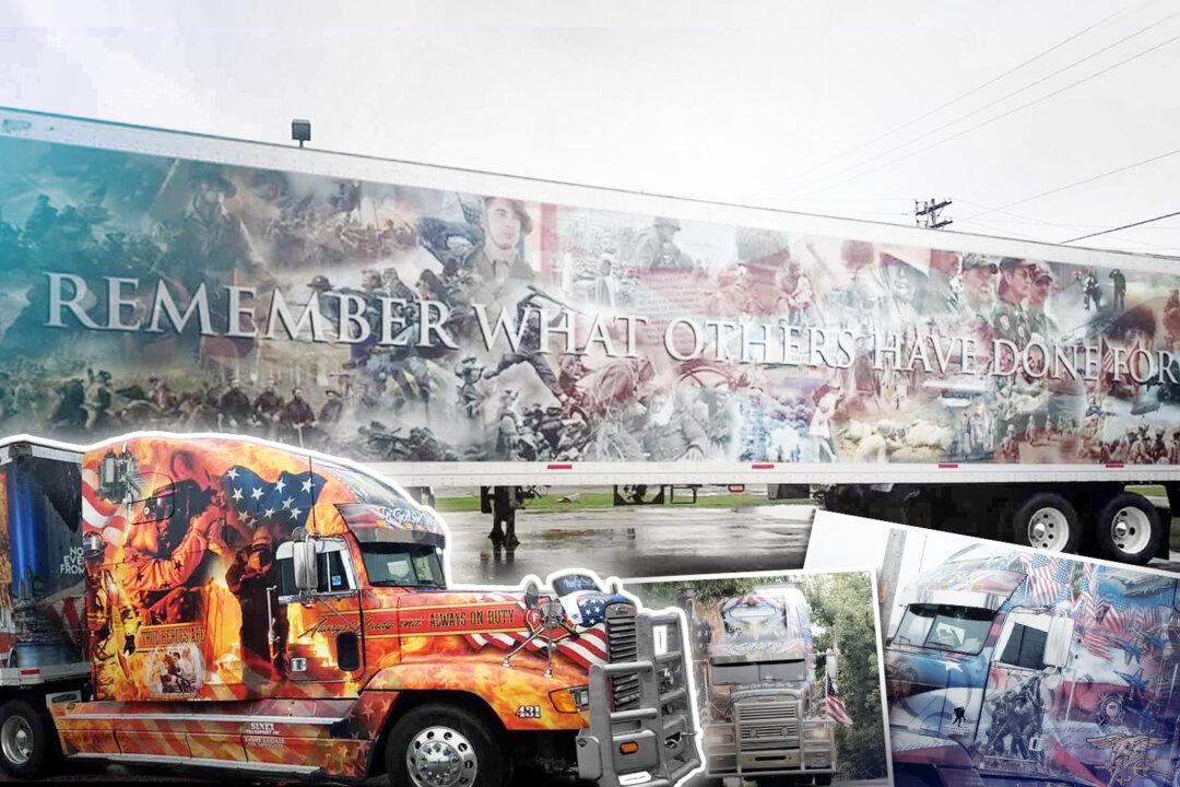 ‘I Need to Give Something Back’: Truck Driver Wraps Semi in Awesome Ultra-Patriotic American Mural