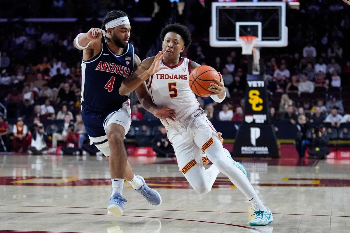 USC Downs No. 5 Arizona 78–65 Behind 19 Points Each From DJ Rodman and Kobe Johnson