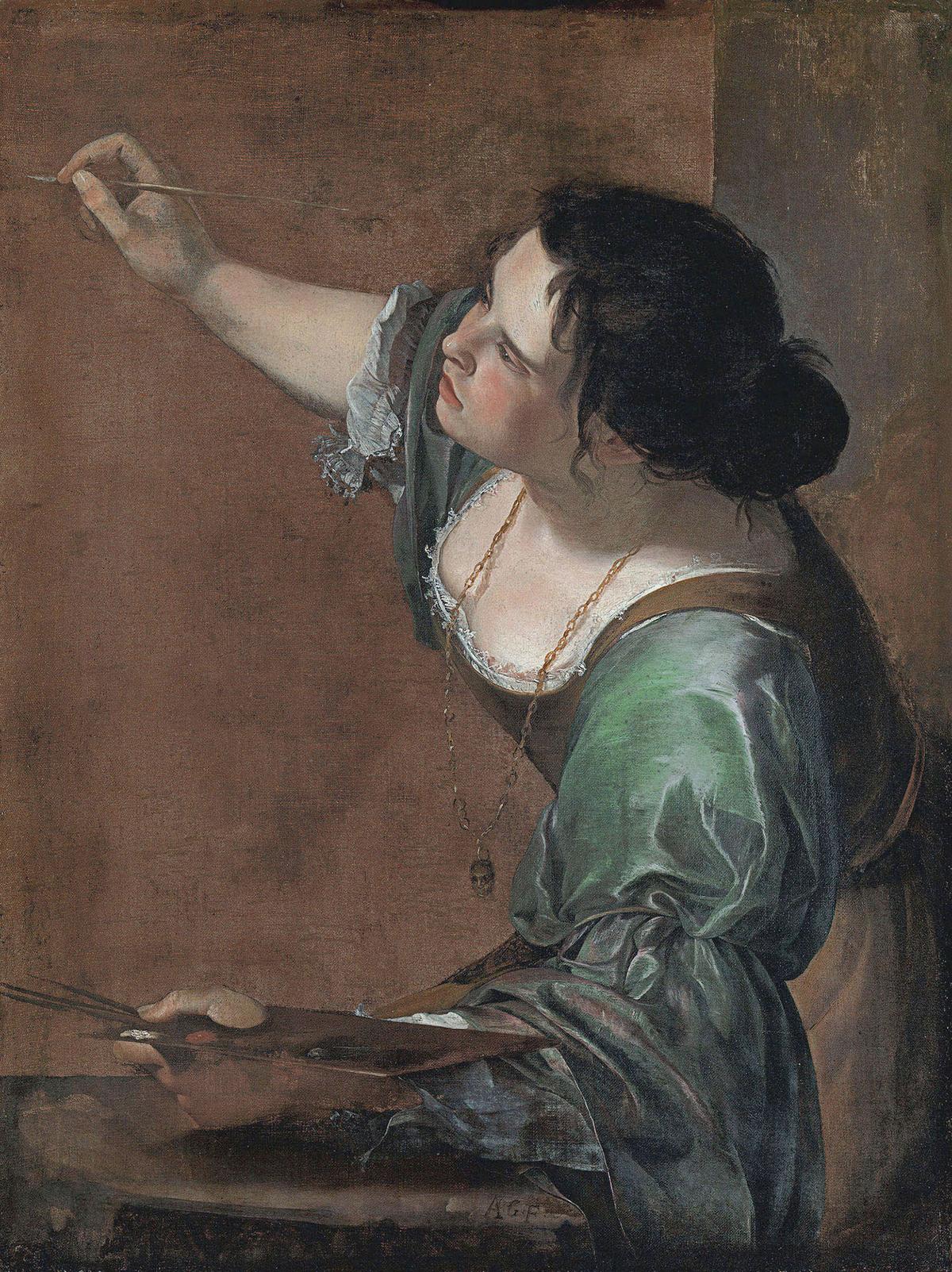 Self-portrait as the "Allegory of Painting," between 1638 and 1639, by Artemisia Gentileschi. Oil on canvas. Royal Collection, UK. (Public Domain)